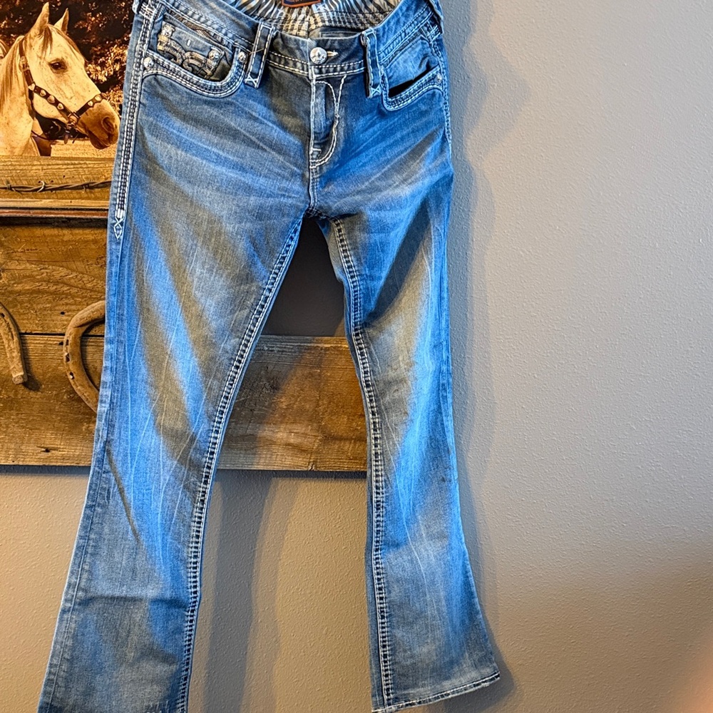 Rock Revival Distressed Bootcut Jeans